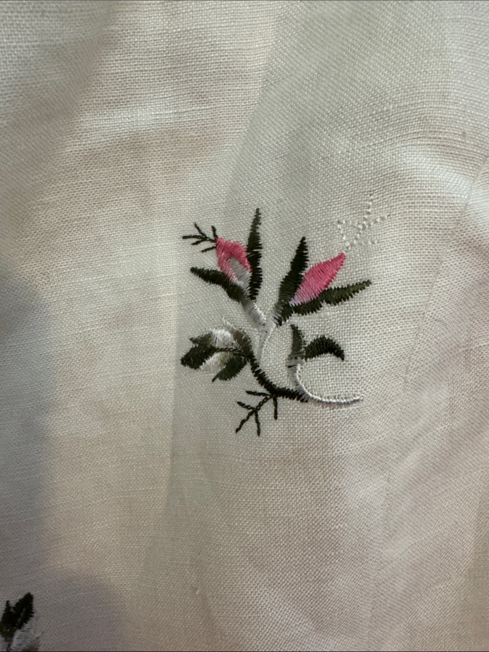 Vintage Newport News Two-Piece Dress with Pink Floral Embroidery - Picture 3 of 9